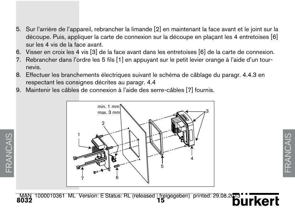Francais | Burkert Type 8032 User Manual | Page 51 / 112