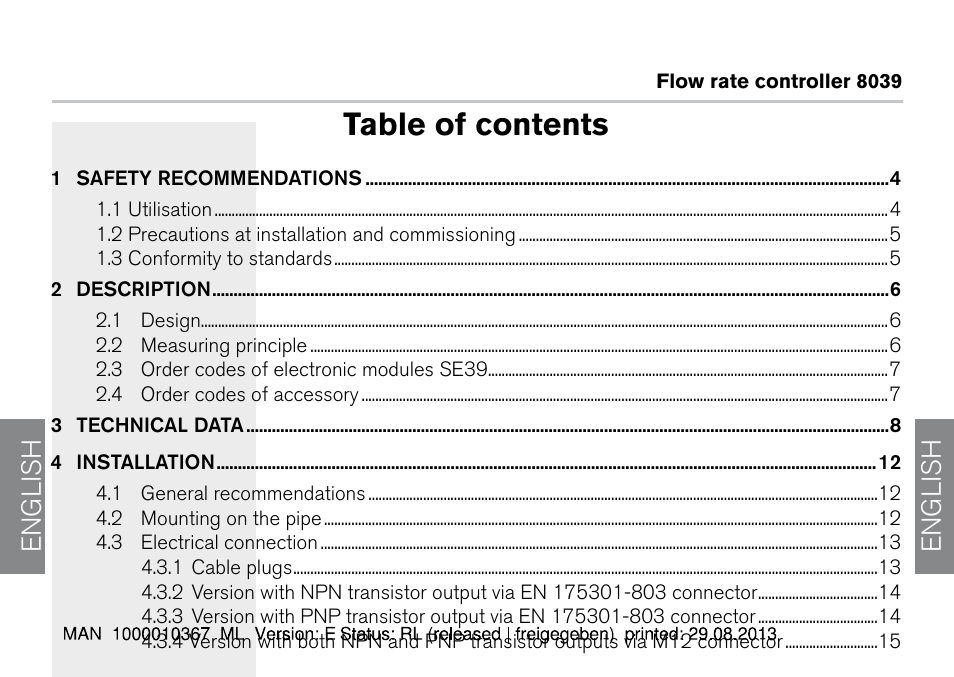 Burkert Type S039 User Manual | Page 2 / 112