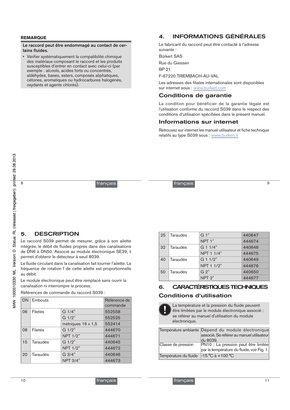 Burkert Type S039 User Manual | Page 19 / 24