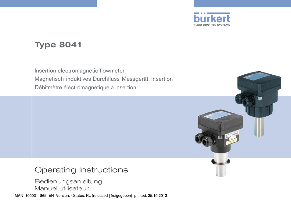 Burkert Type 8041 User Manual | 60 pages