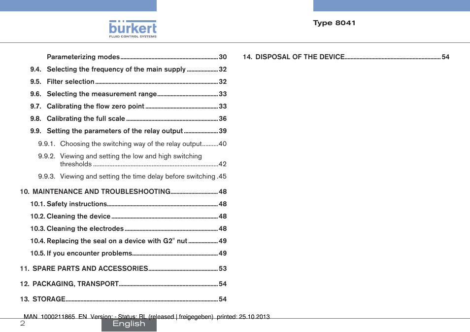Burkert Type 8041 User Manual | Page 4 / 60