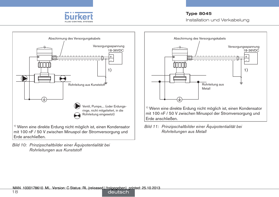 Deutsch | Burkert Type 8045 User Manual | Page 50 / 98