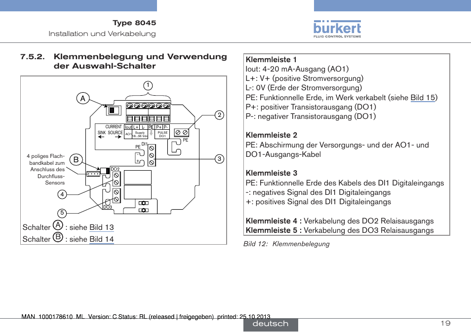 Deutsch | Burkert Type 8045 User Manual | Page 51 / 98