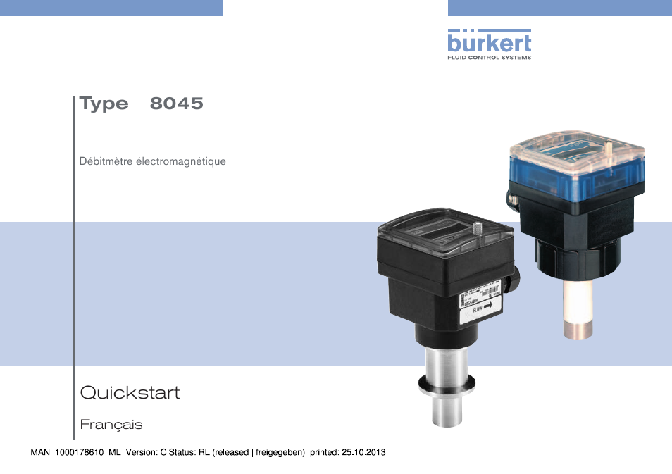 Type 8045 - français, Quickstart type 8045 | Burkert Type 8045 User Manual | Page 65 / 98