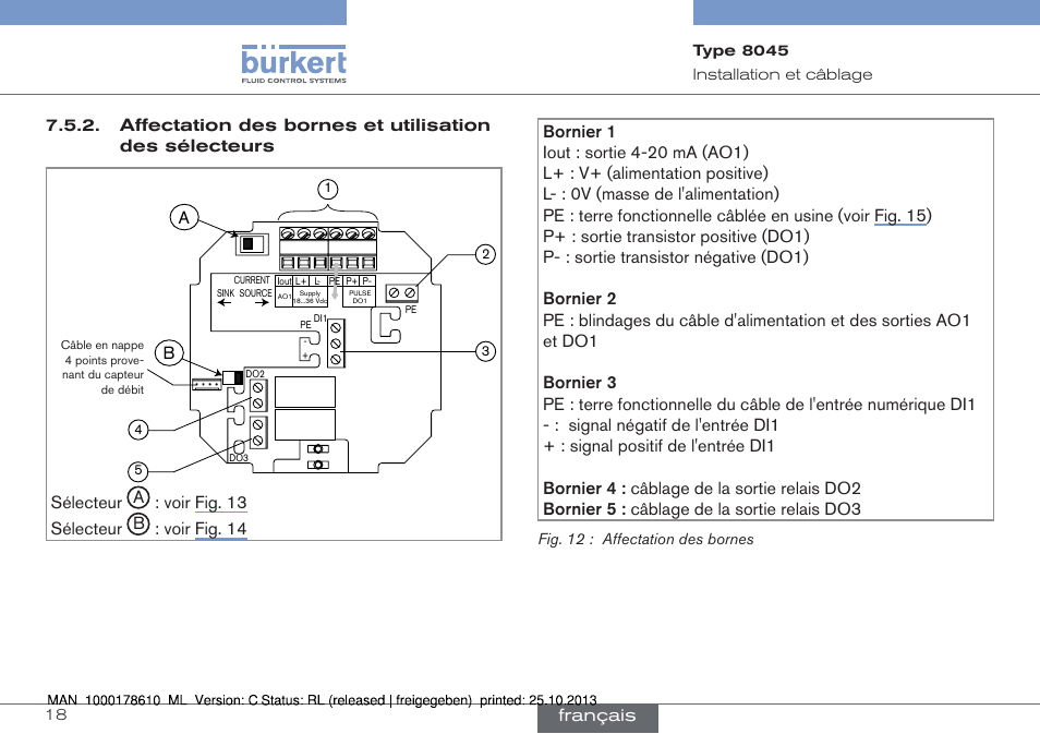 Français | Burkert Type 8045 User Manual | Page 82 / 98