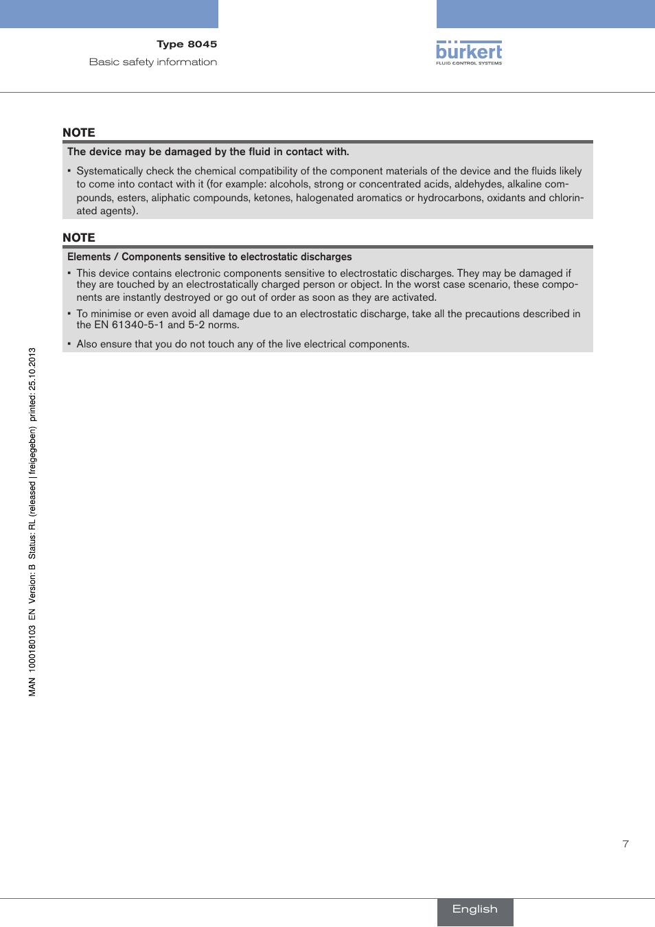 Burkert Type 8045 User Manual | Page 11 / 74