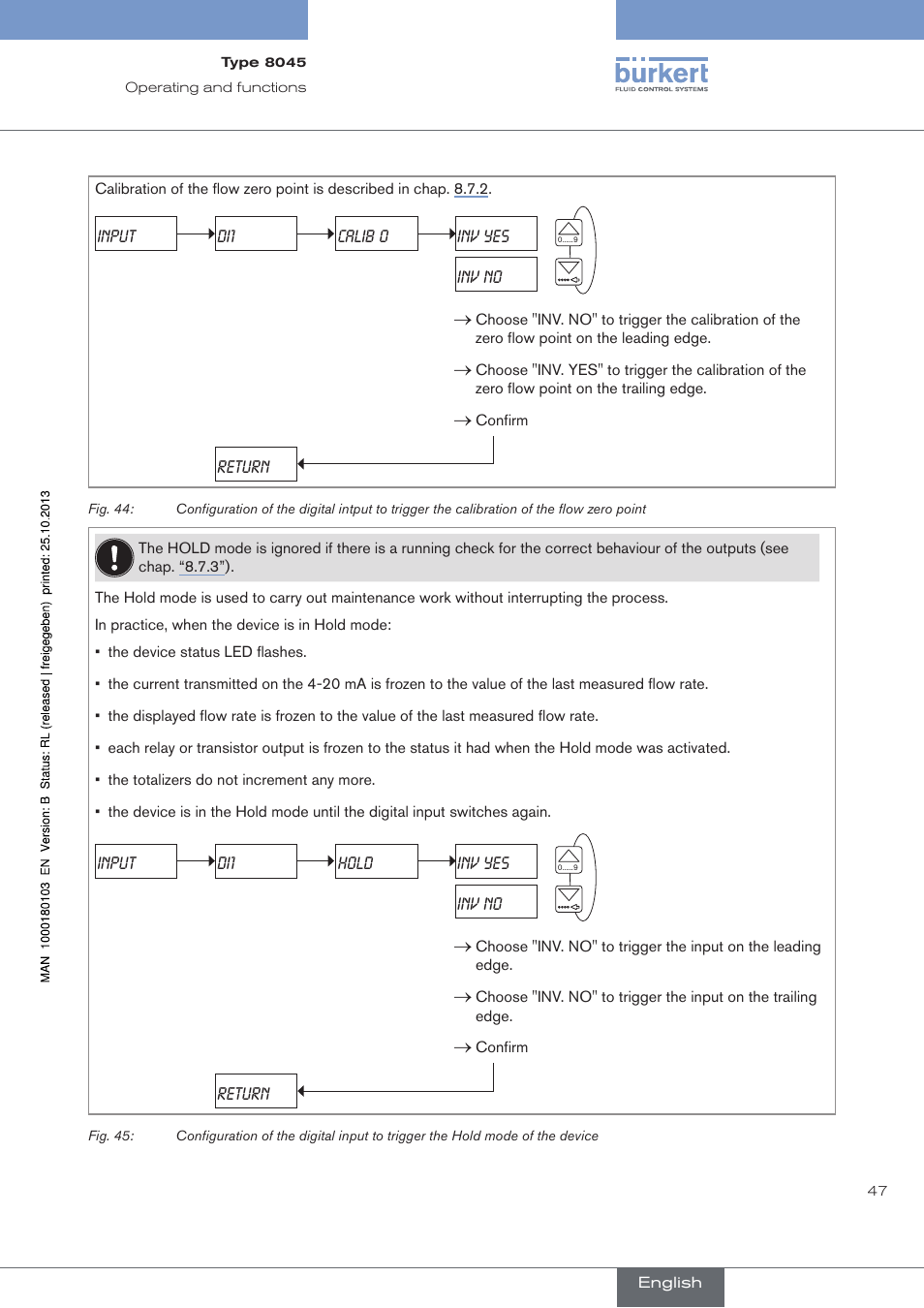 Fig. 45, Fig. 44 | Burkert Type 8045 User Manual | Page 51 / 74