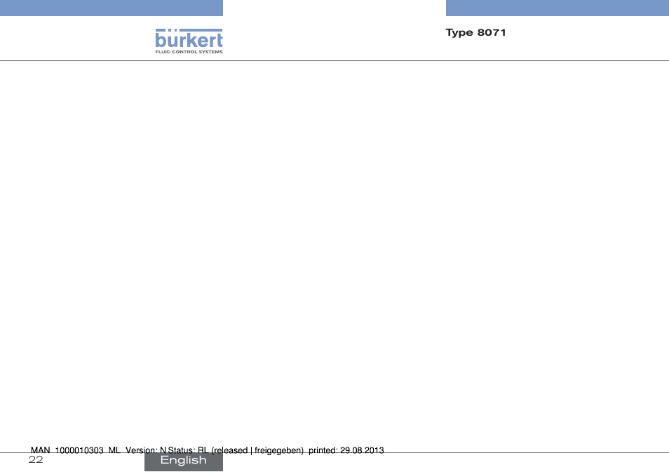 Burkert Type 8071 User Manual | Page 22 / 70