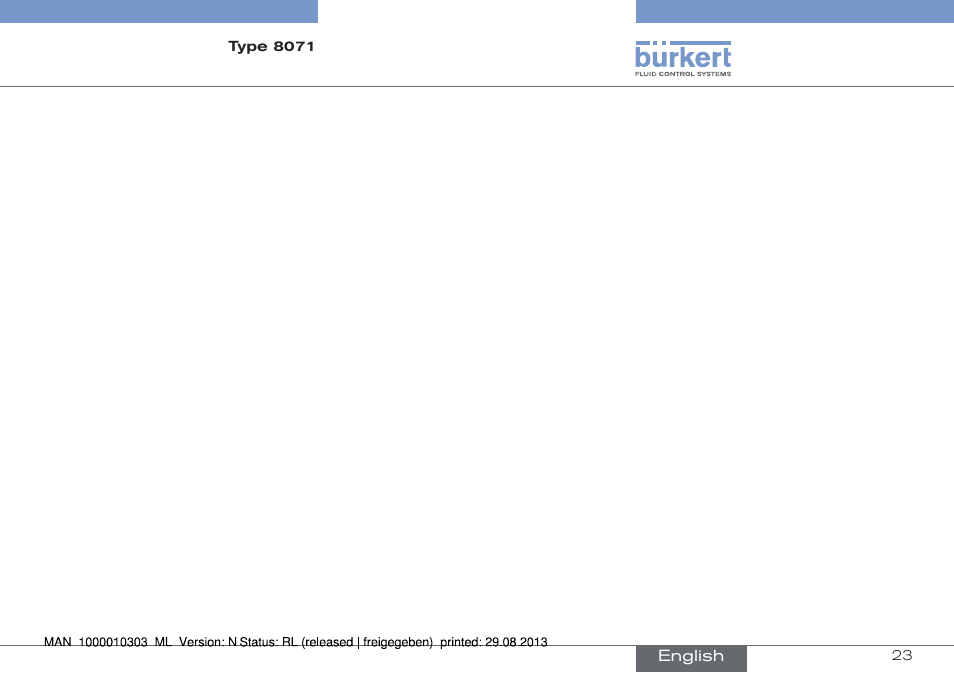Burkert Type 8071 User Manual | Page 23 / 70