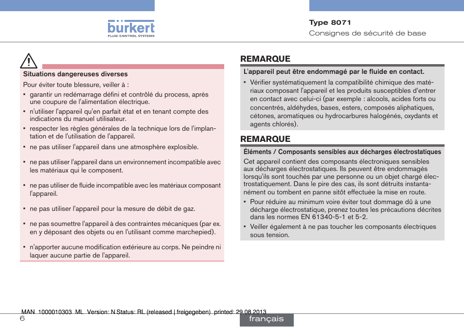 Burkert Type 8071 User Manual | Page 50 / 70