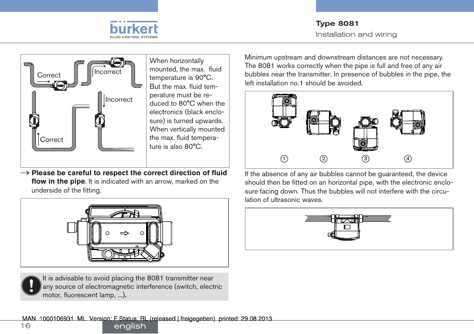 Burkert Type 8081 User Manual | Page 16 / 68