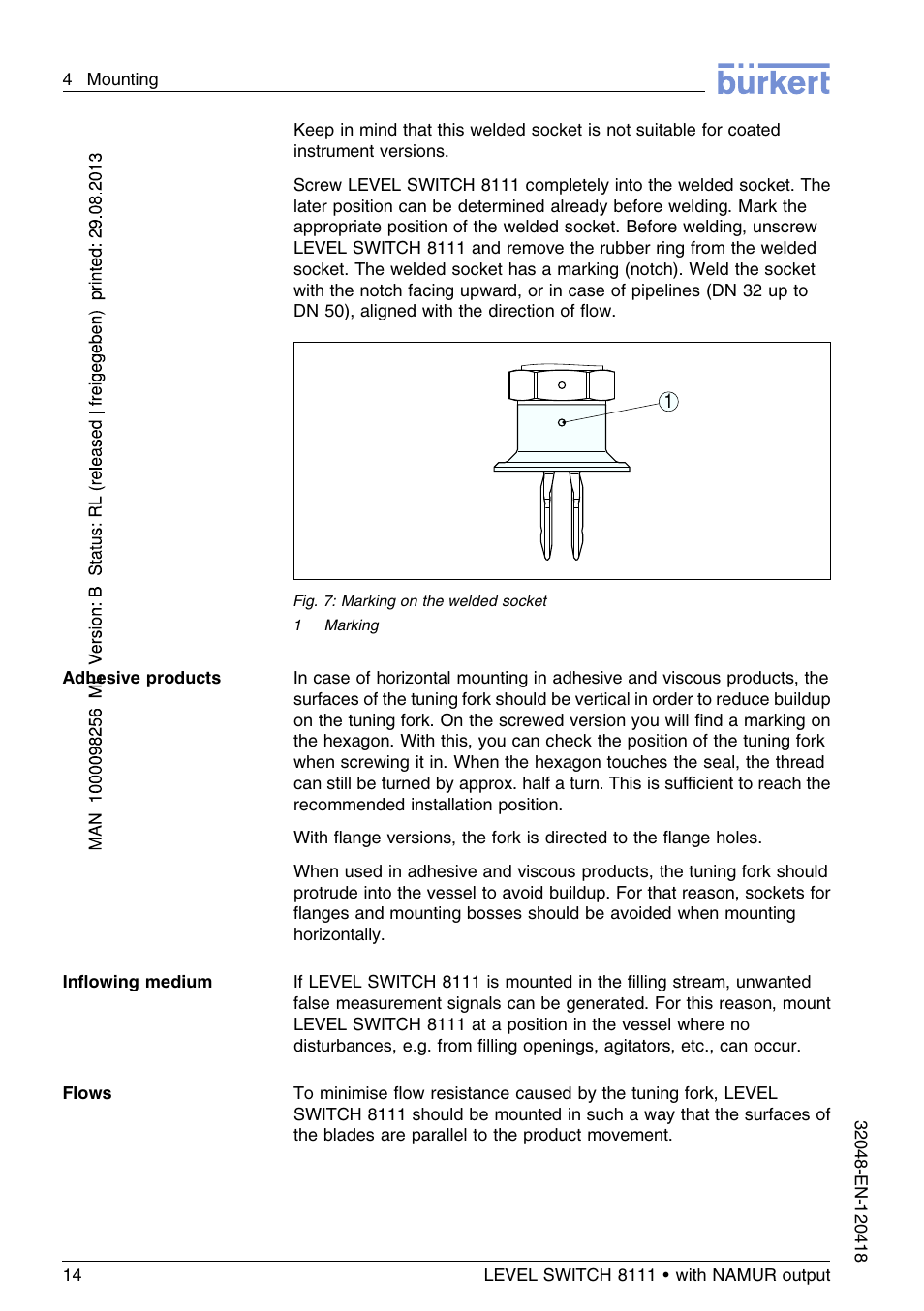 Burkert Type 8111 User Manual | Page 14 / 112