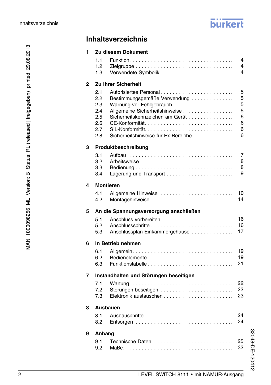 Burkert Type 8111 User Manual | Page 38 / 112