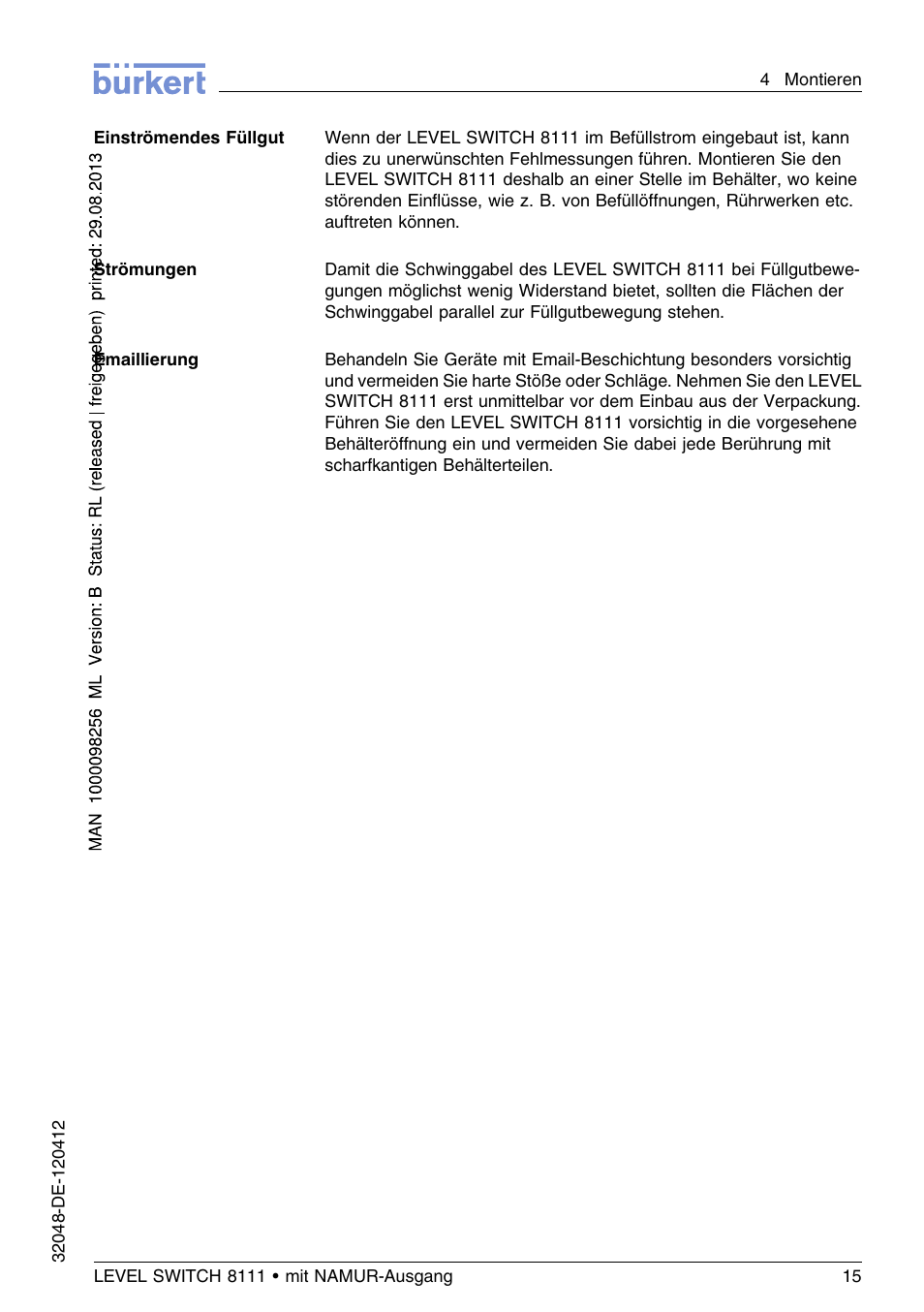 Burkert Type 8111 User Manual | Page 51 / 112