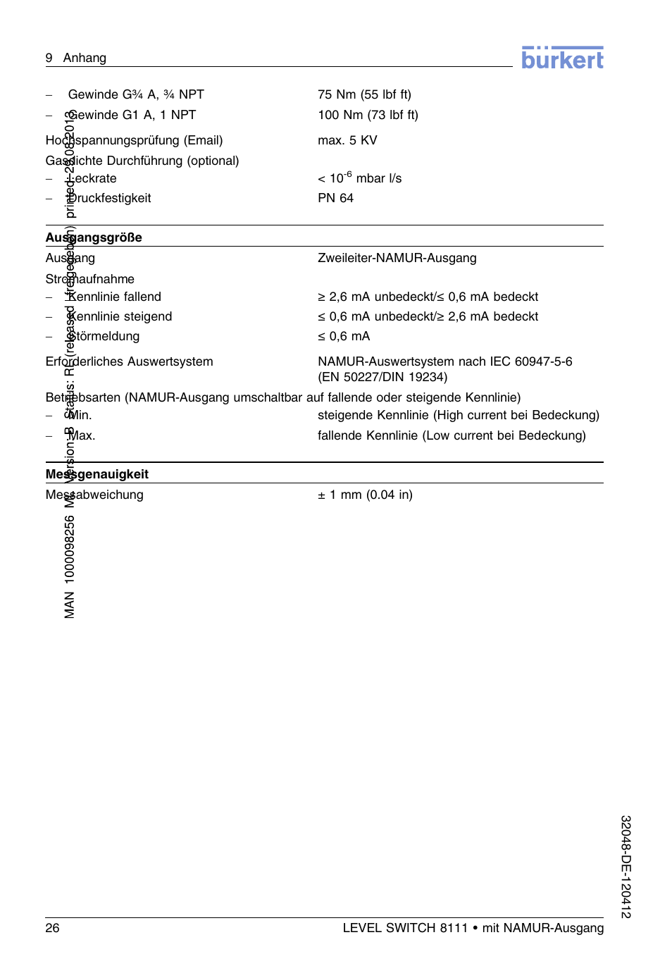 Burkert Type 8111 User Manual | Page 62 / 112