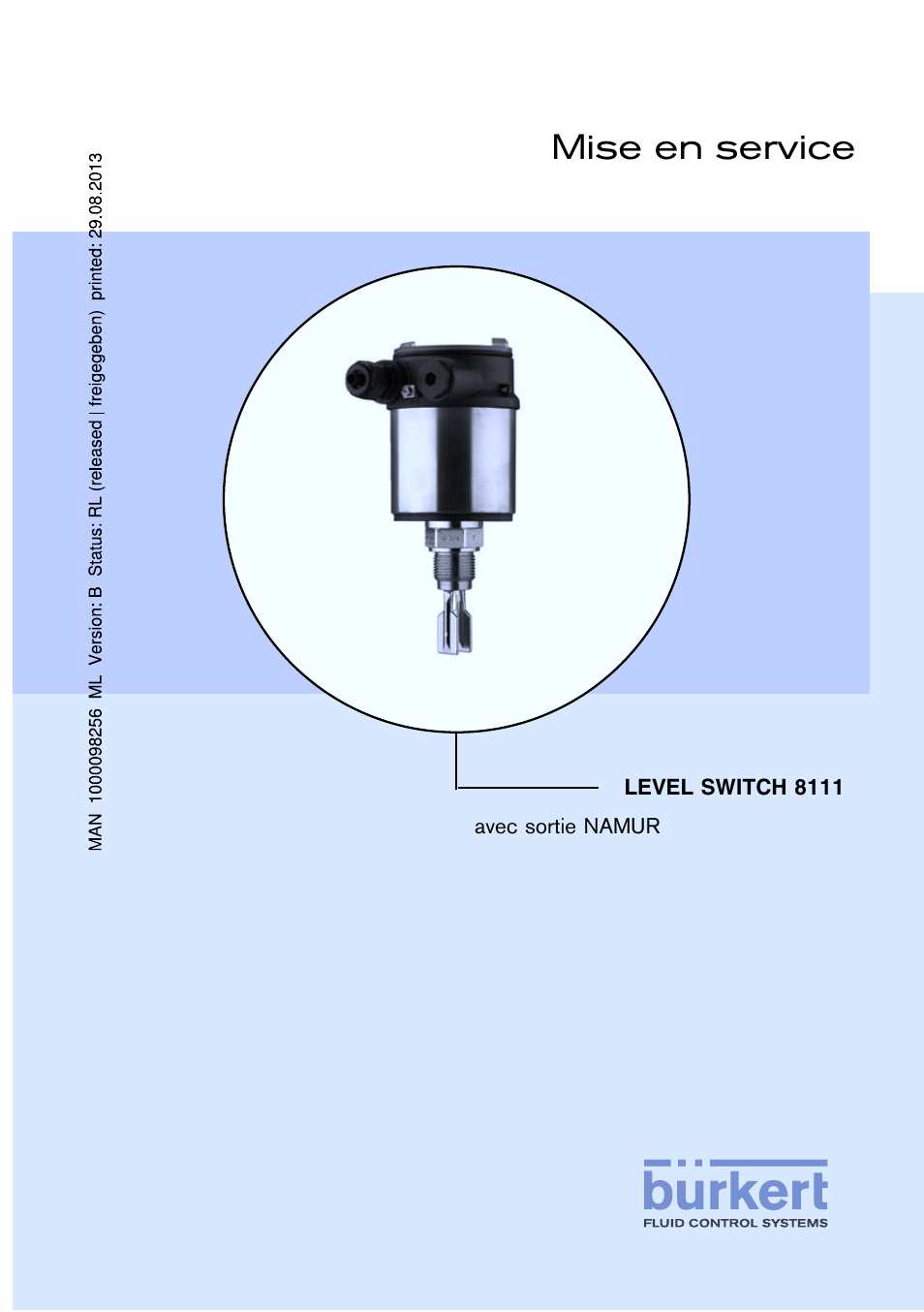Ma-8111-namur-fr, Mise en service | Burkert Type 8111 User Manual | Page 73 / 112