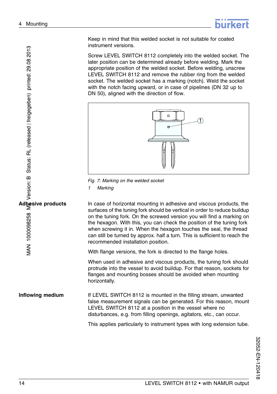 Burkert Type 8112 User Manual | Page 14 / 112