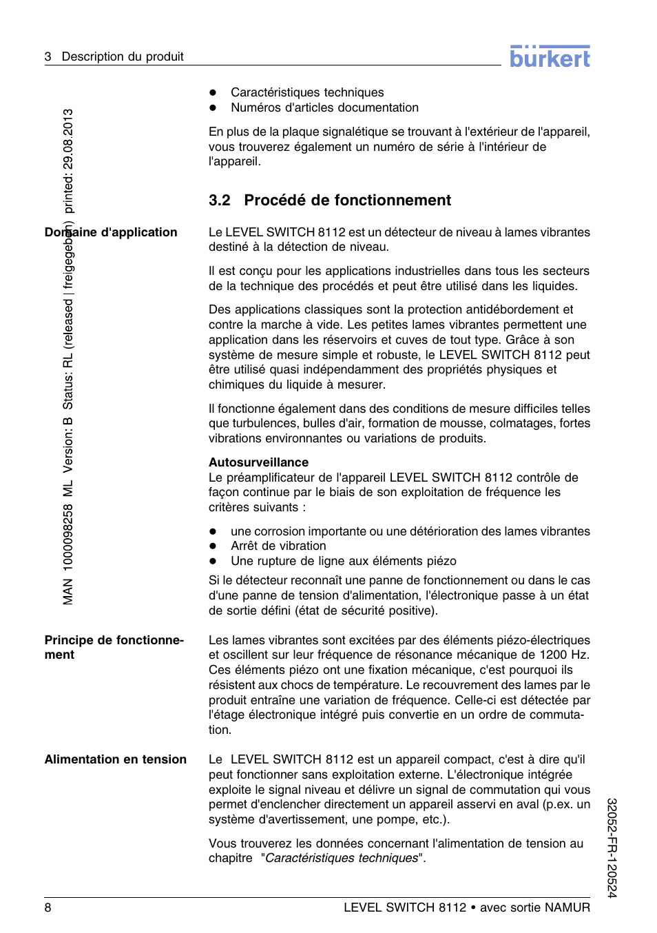 2 procédé de fonctionnement | Burkert Type 8112 User Manual | Page 80 / 112