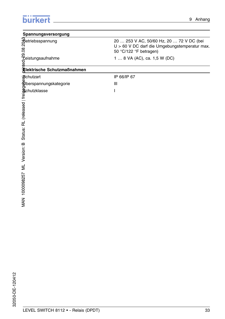 Burkert Type 8112 User Manual | Page 69 / 116
