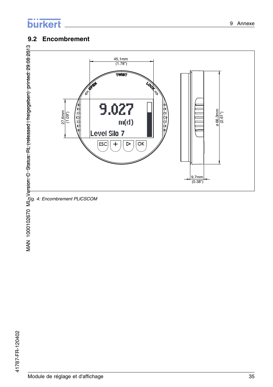2 encombrement | Burkert Type 8186 User Manual | Page 107 / 112
