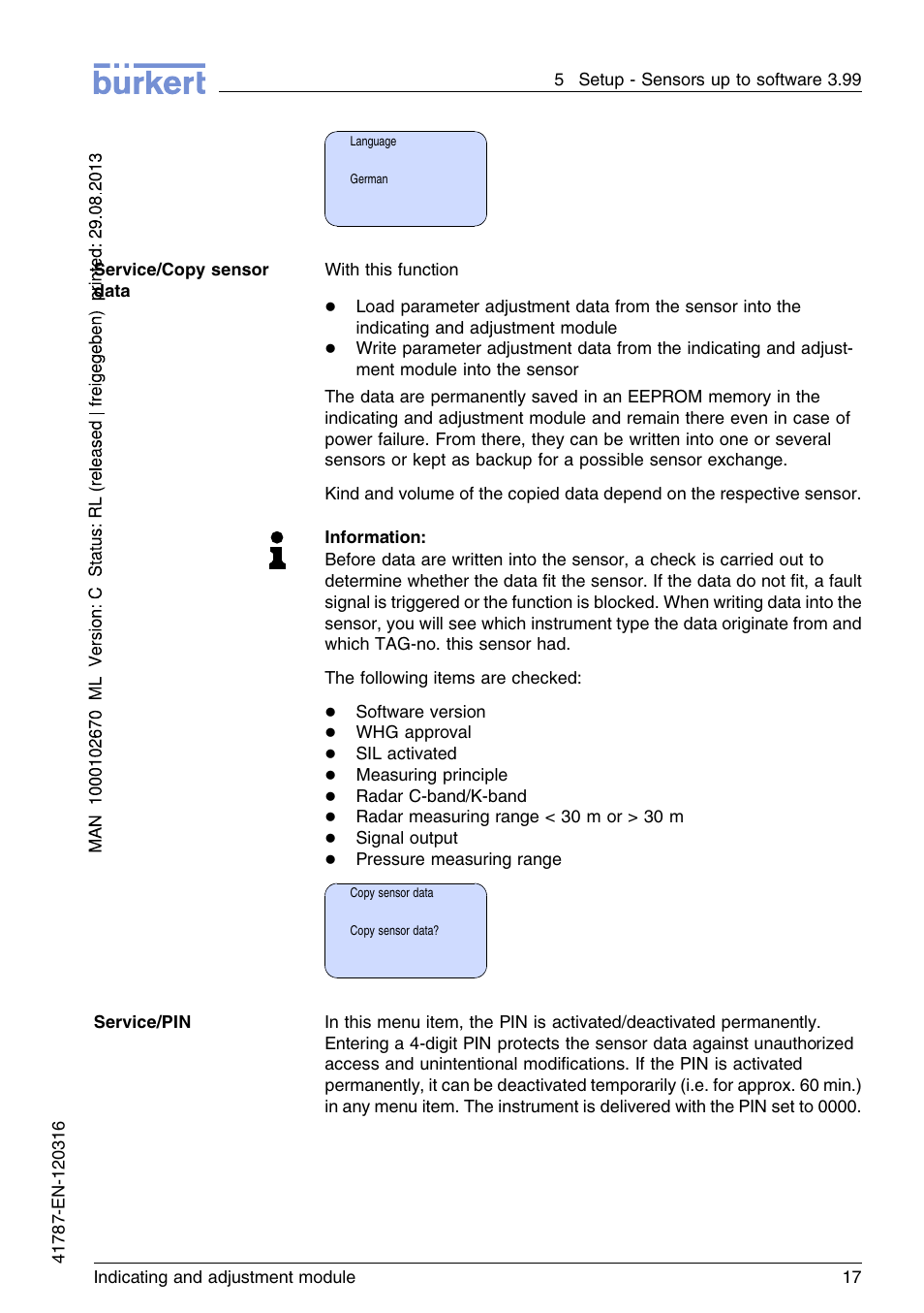 Burkert Type 8186 User Manual | Page 17 / 112