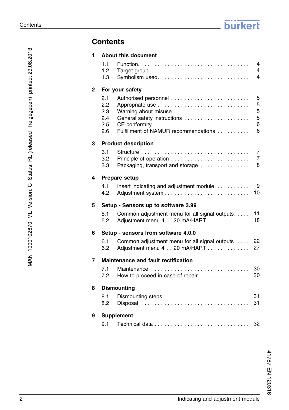 Burkert Type 8186 User Manual | Page 2 / 112
