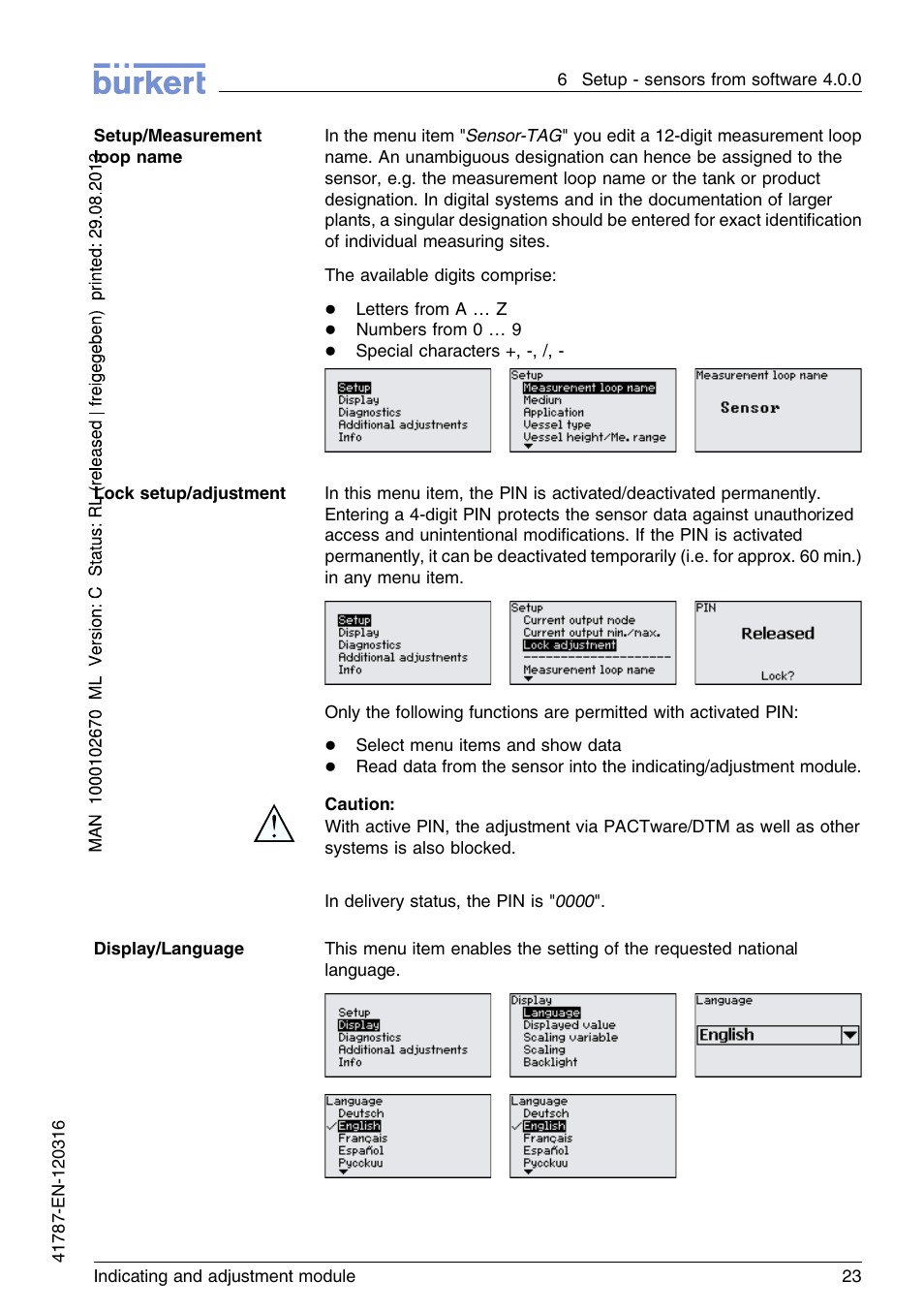 Burkert Type 8186 User Manual | Page 23 / 112