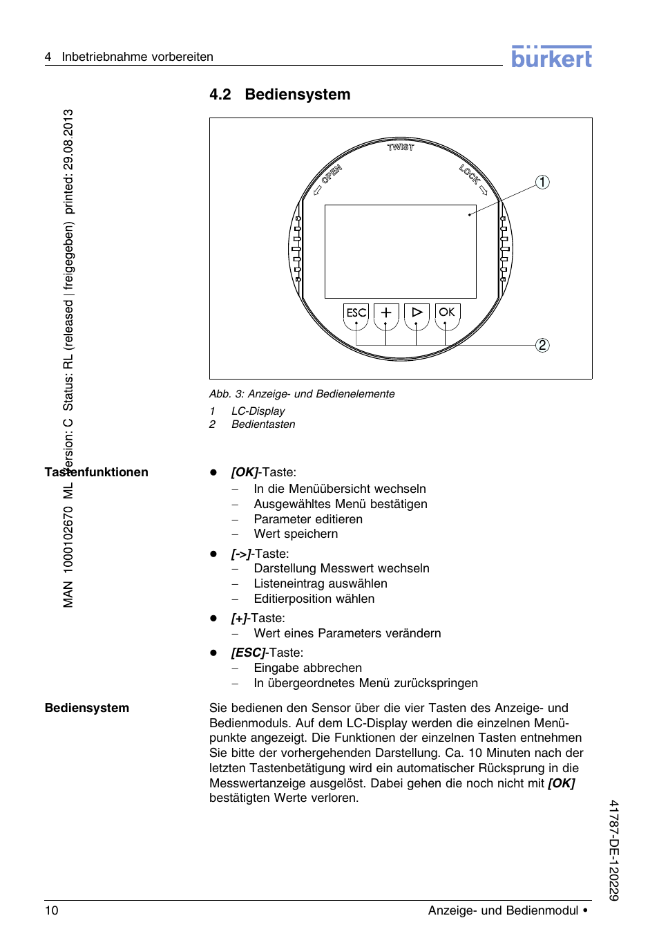 2 bediensystem | Burkert Type 8186 User Manual | Page 46 / 112