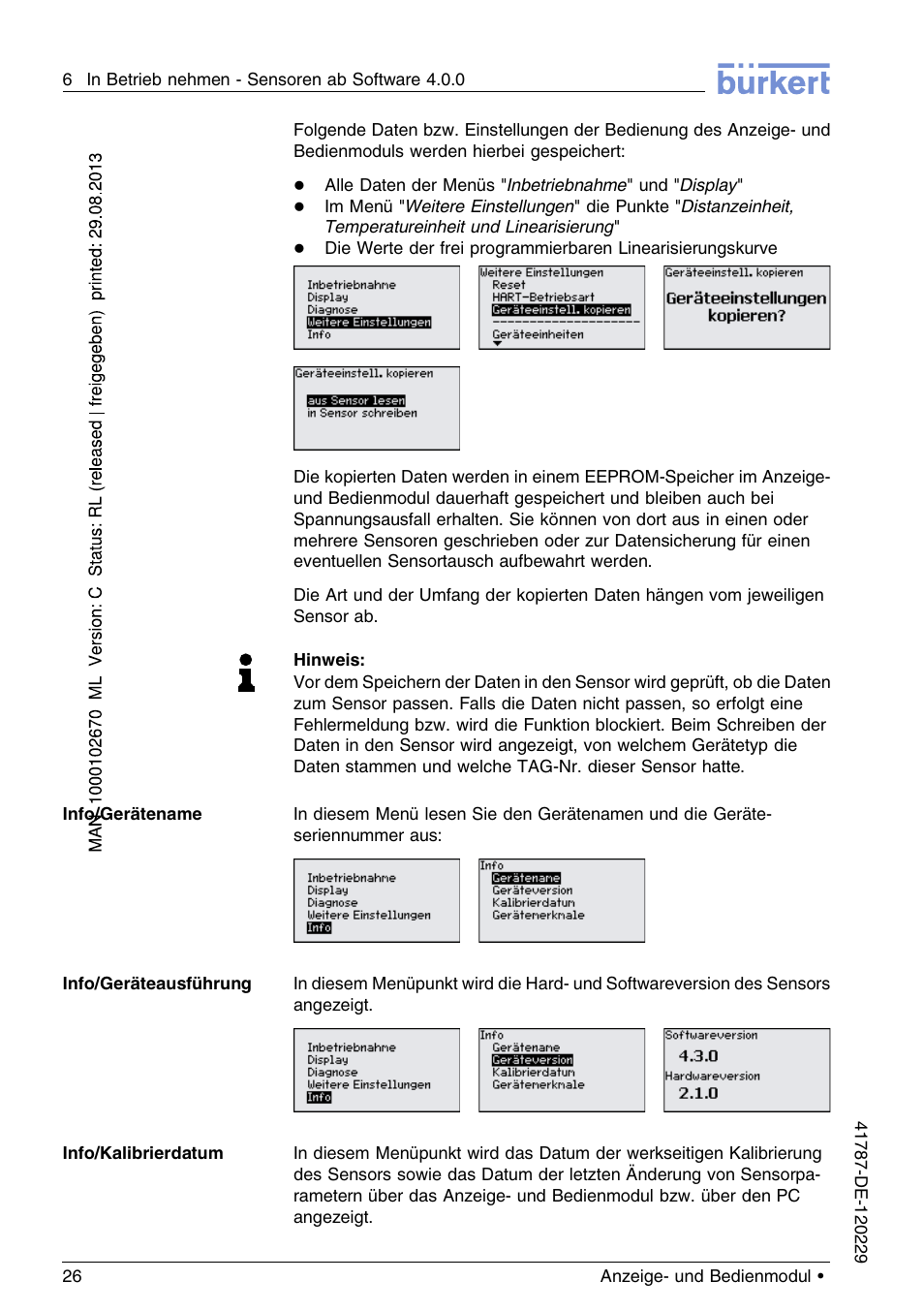 Burkert Type 8186 User Manual | Page 62 / 112