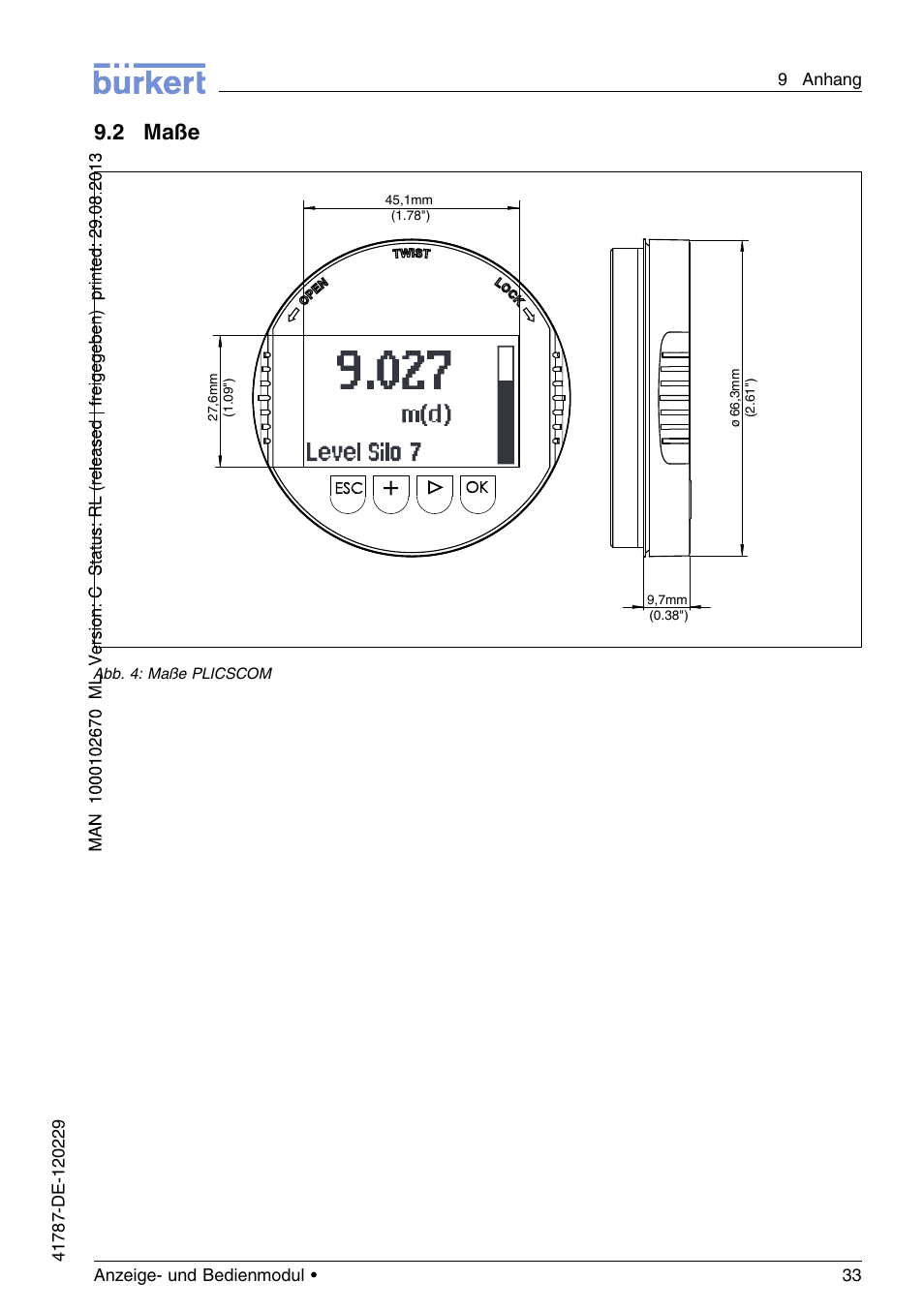 2 maße | Burkert Type 8186 User Manual | Page 69 / 112