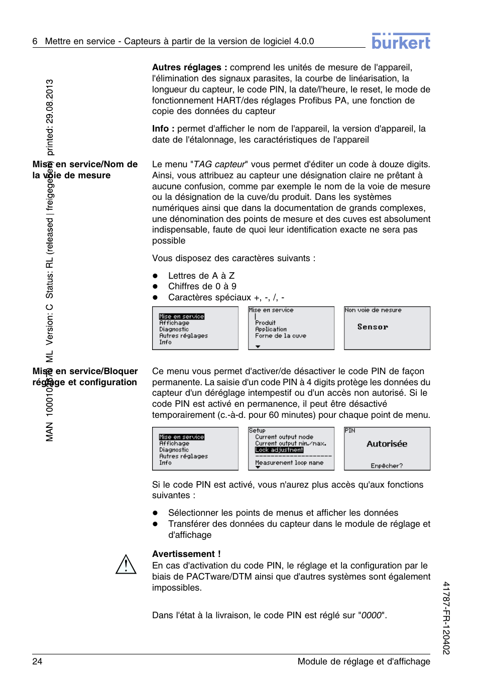 Burkert Type 8186 User Manual | Page 96 / 112
