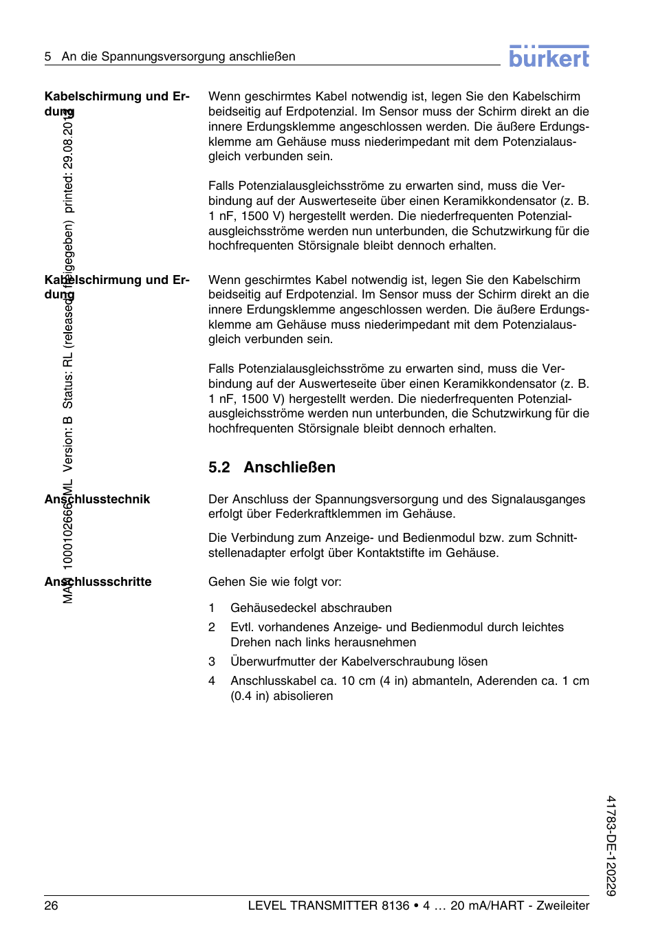 2 anschließen | Burkert Type 8136 User Manual | Page 102 / 232