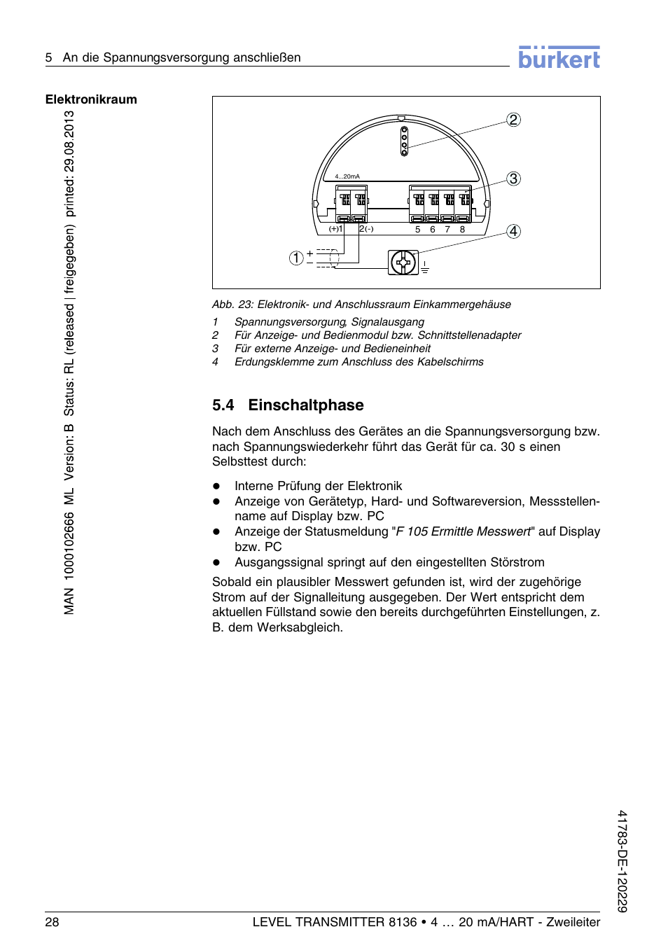 4 einschaltphase | Burkert Type 8136 User Manual | Page 104 / 232