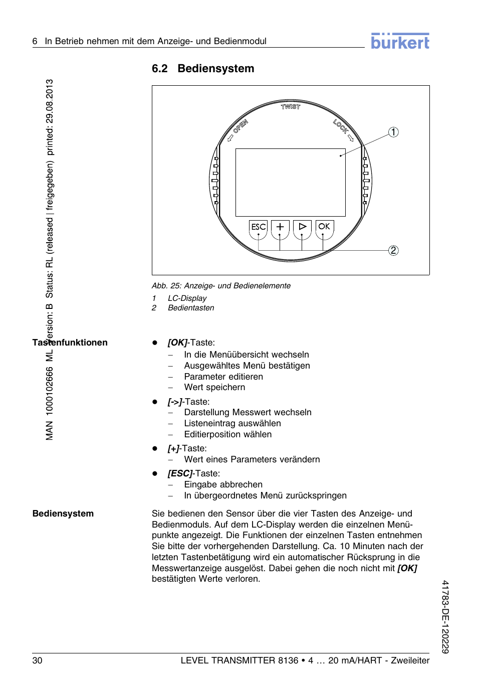 2 bediensystem | Burkert Type 8136 User Manual | Page 106 / 232