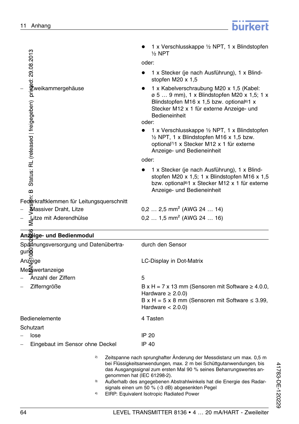 Burkert Type 8136 User Manual | Page 140 / 232