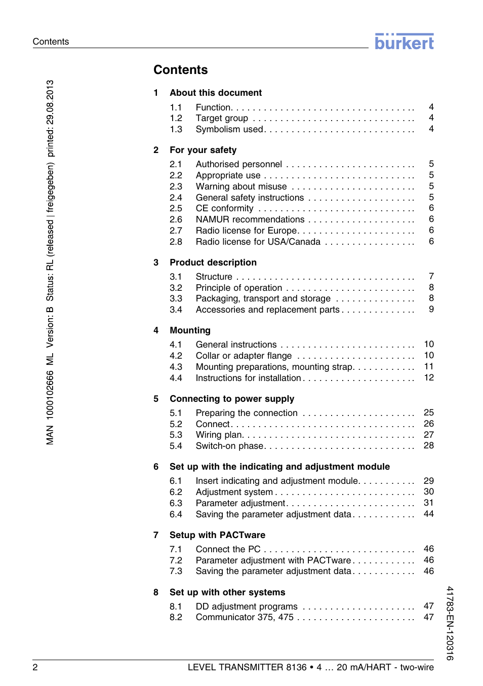 Burkert Type 8136 User Manual | Page 2 / 232