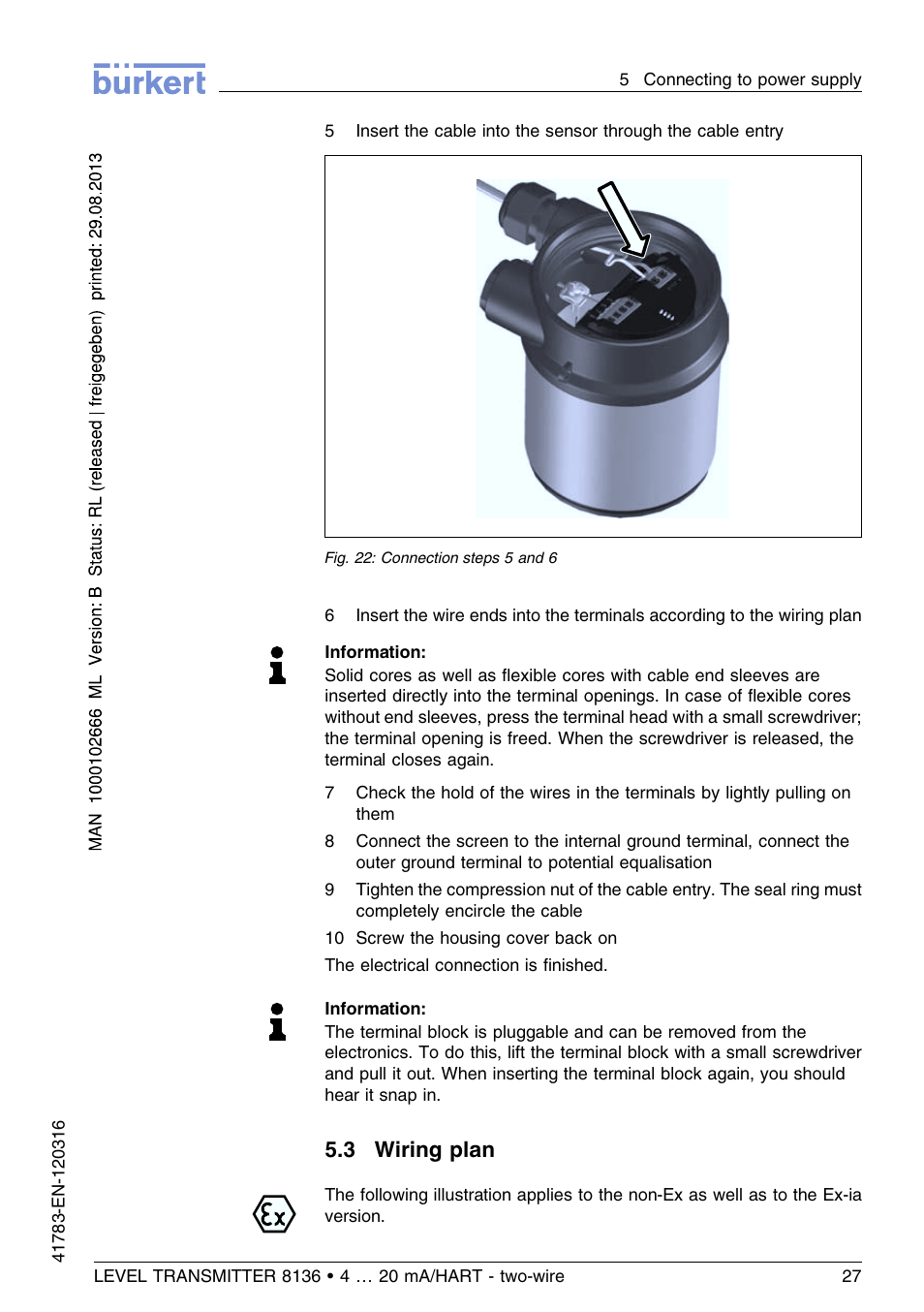 3 wiring plan | Burkert Type 8136 User Manual | Page 27 / 232