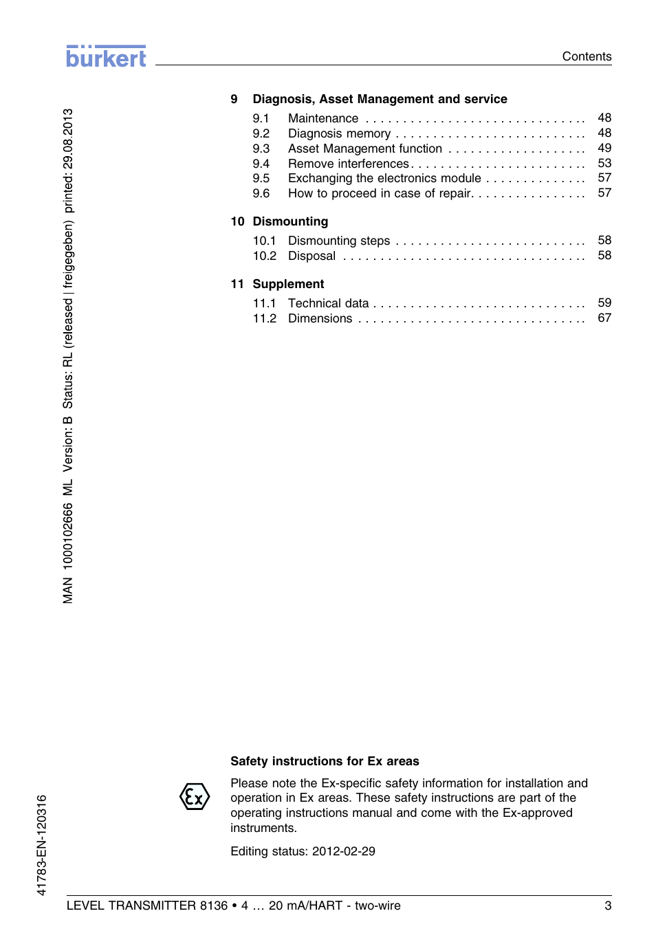 Burkert Type 8136 User Manual | Page 3 / 232