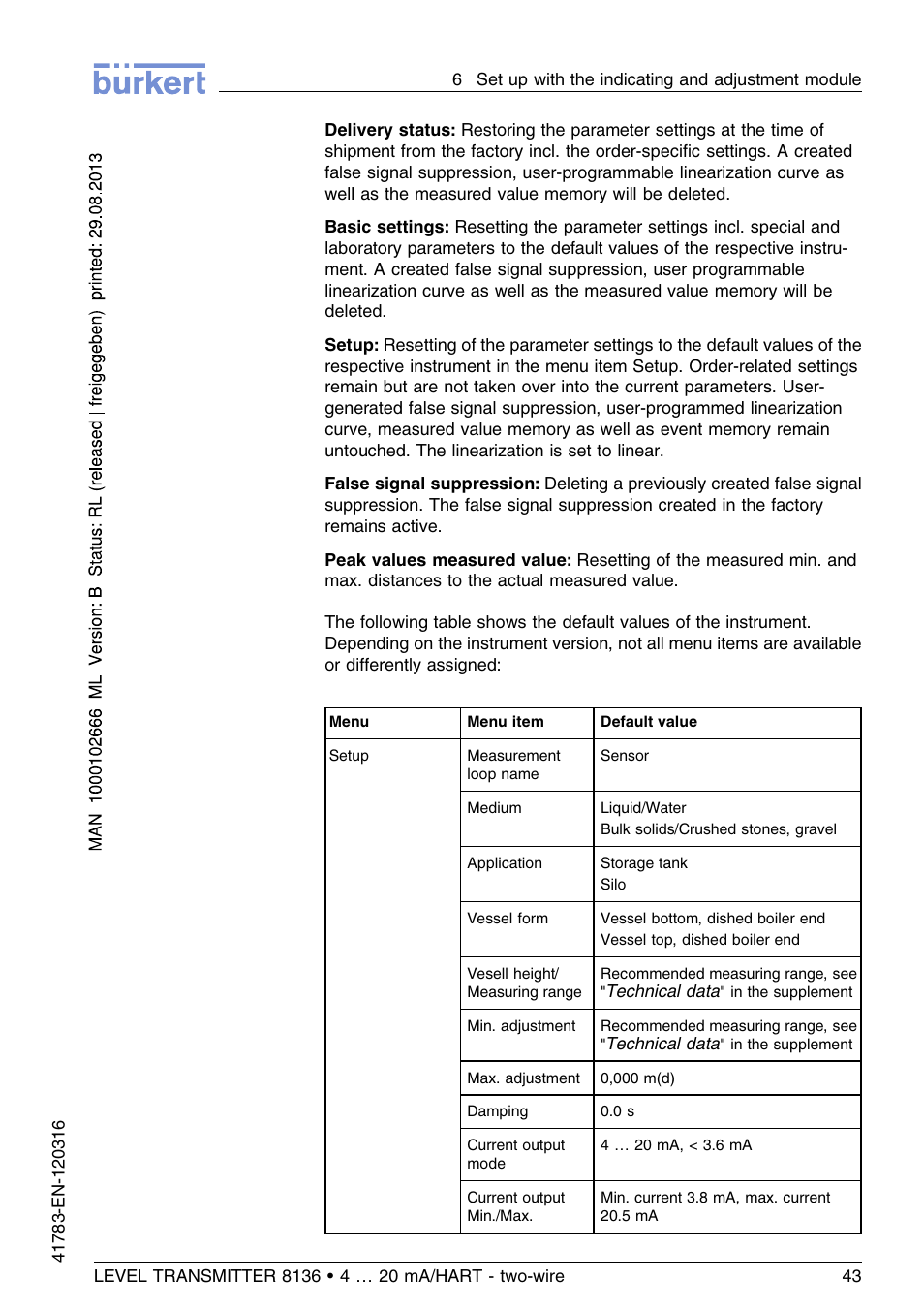 Burkert Type 8136 User Manual | Page 43 / 232