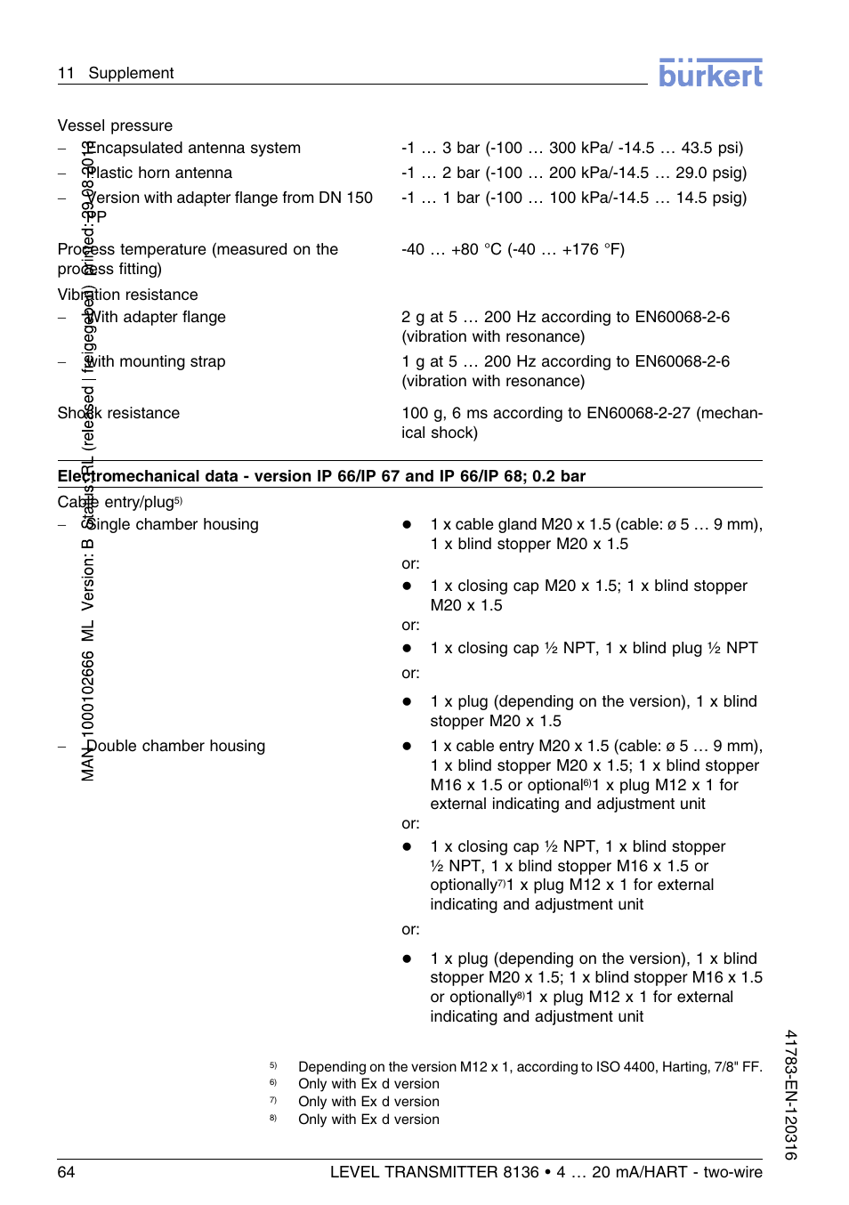 Burkert Type 8136 User Manual | Page 64 / 232