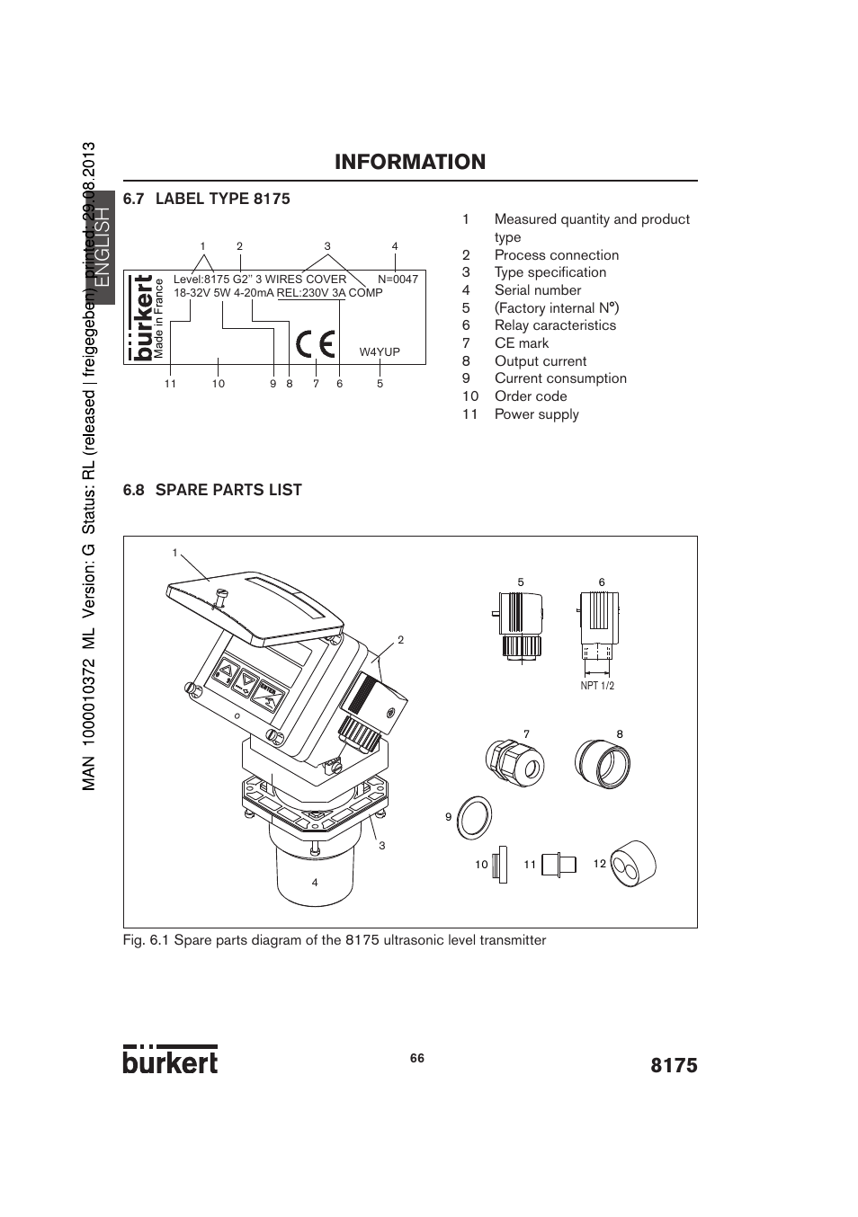 Information, English | Burkert Type 8175 User Manual | Page 134 / 204