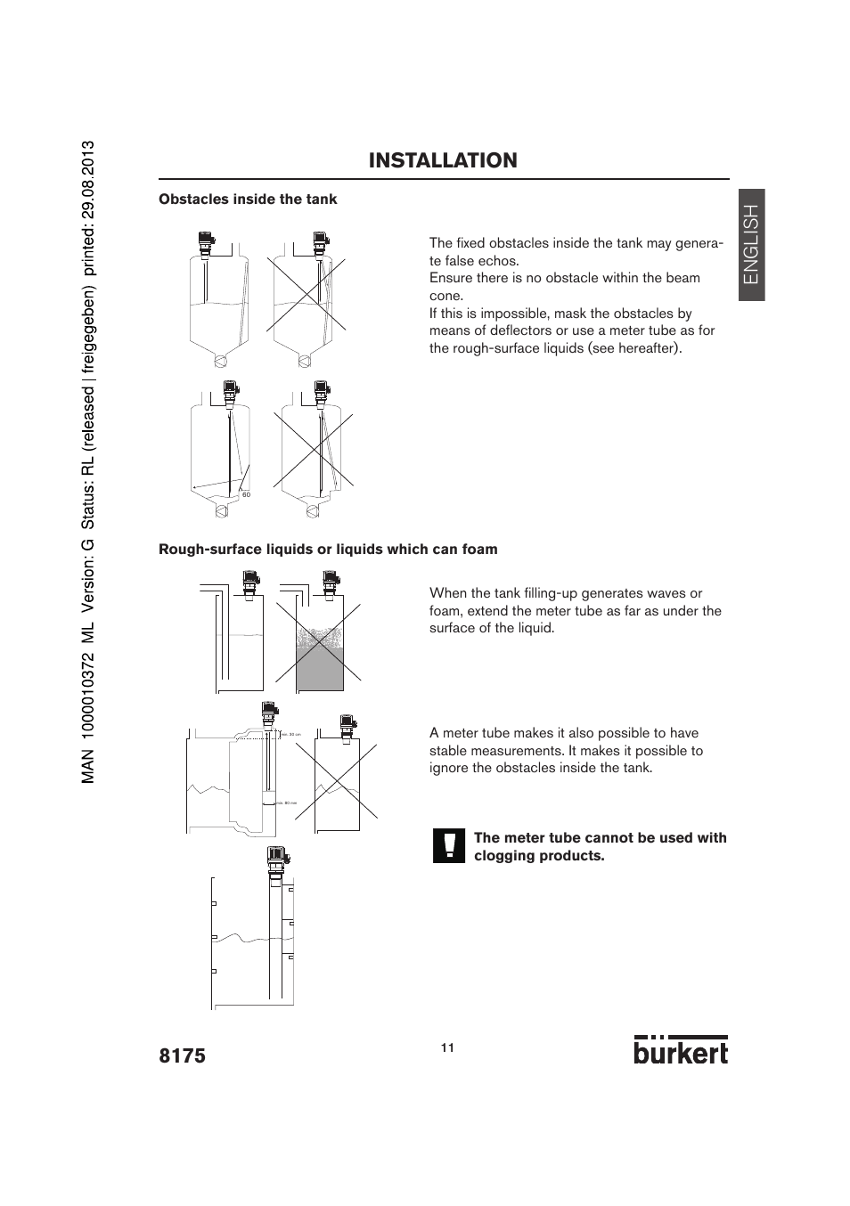 Installation, English | Burkert Type 8175 User Manual | Page 79 / 204