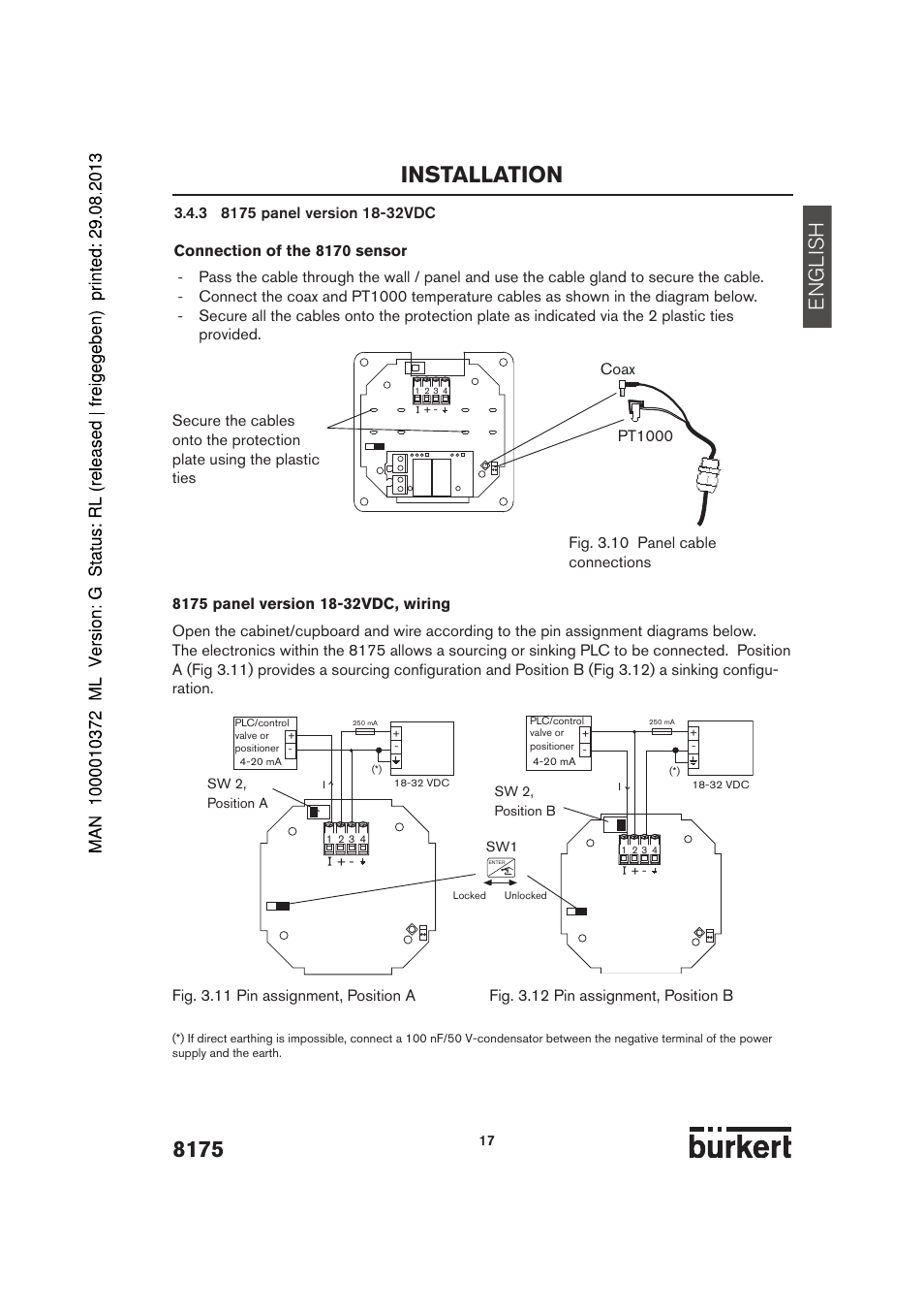 Installation, English | Burkert Type 8175 User Manual | Page 85 / 204