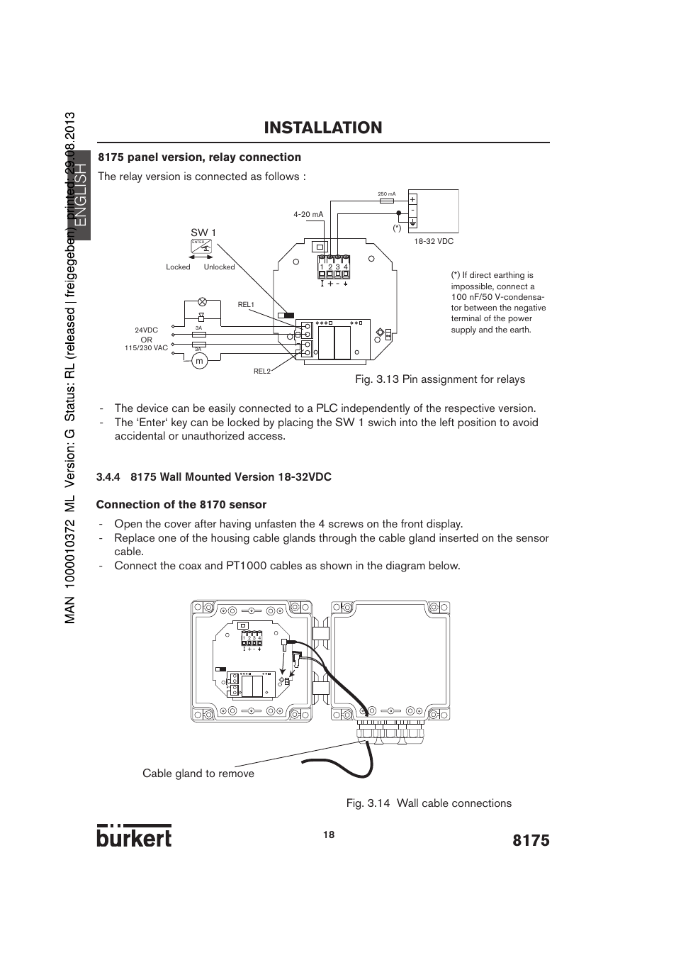 Installation, English | Burkert Type 8175 User Manual | Page 86 / 204