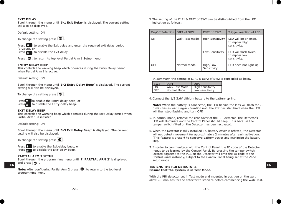 ELRO HA68S Multi-zone professional alarm system USERS MANUAL User Manual | Page 17 / 34