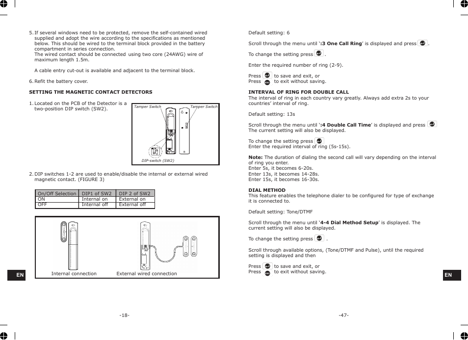 ELRO HA68S Multi-zone professional alarm system USERS MANUAL User Manual | Page 20 / 34
