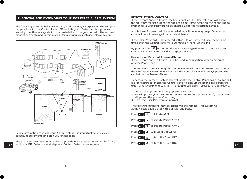 ELRO HA68S Multi-zone professional alarm system USERS MANUAL User Manual | Page 8 / 34