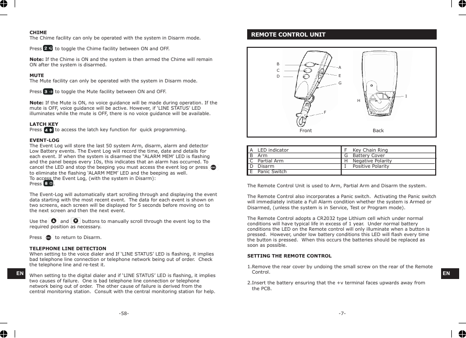 ELRO HA68S Multi-zone professional alarm system USERS MANUAL User Manual | Page 9 / 34