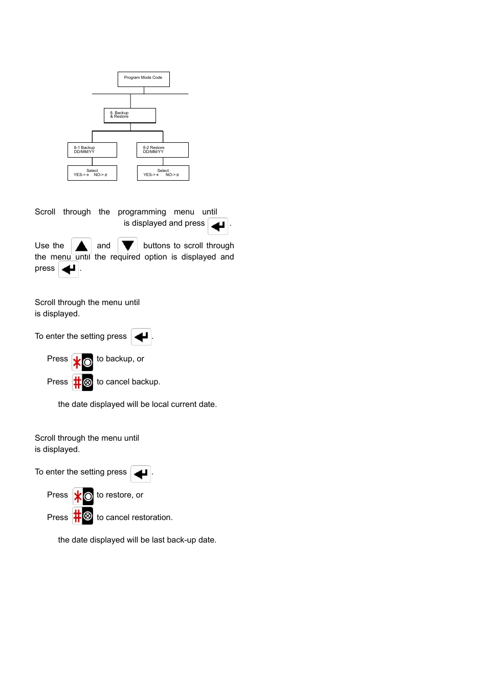 Backup & restore | ELRO HIS20S Security & home automation system EXPANDED USERS MANUAL User Manual | Page 49 / 62