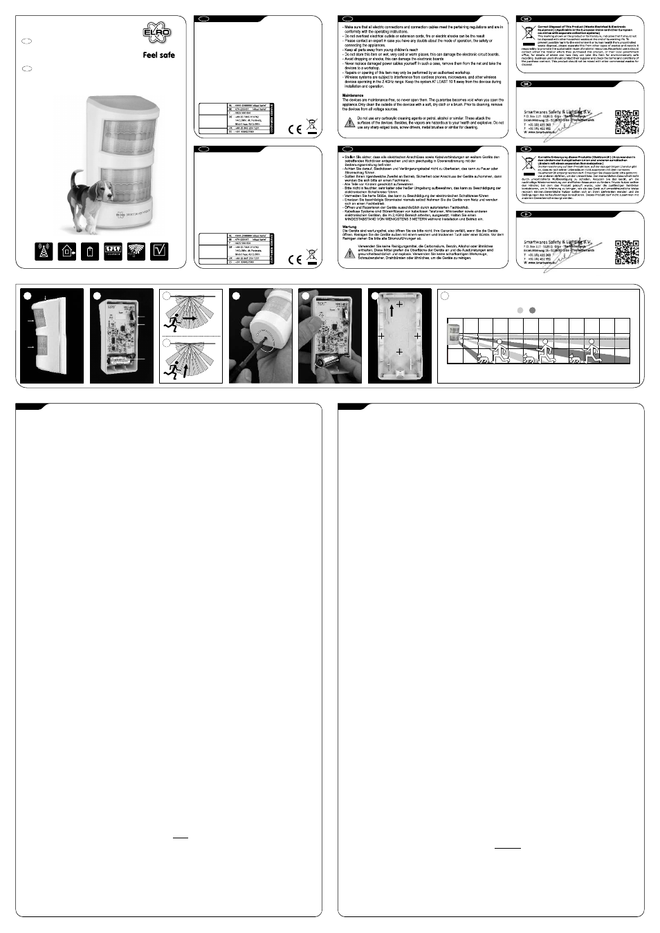 ELRO SA68PP Duo PIR motion detector User Manual | 2 pages